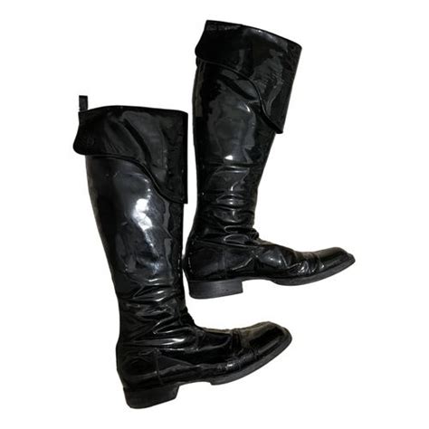 patent leather chanel|chanel patent leather pirate boots.